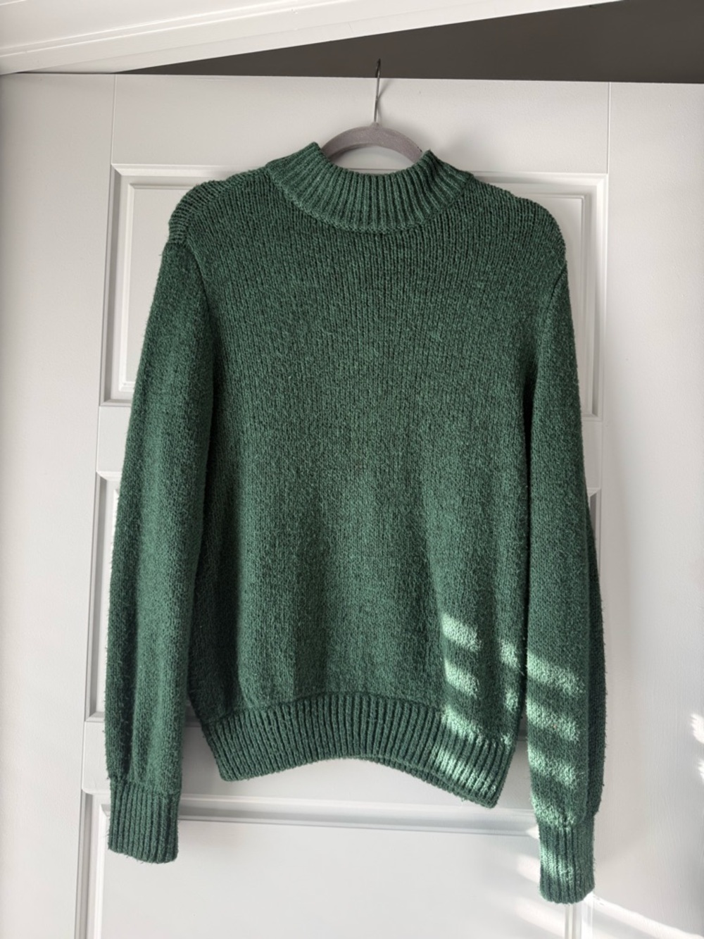 aerie Forest Green Mock Neck Knit Sweater